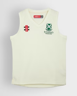 Unisex White Cricket Slipover