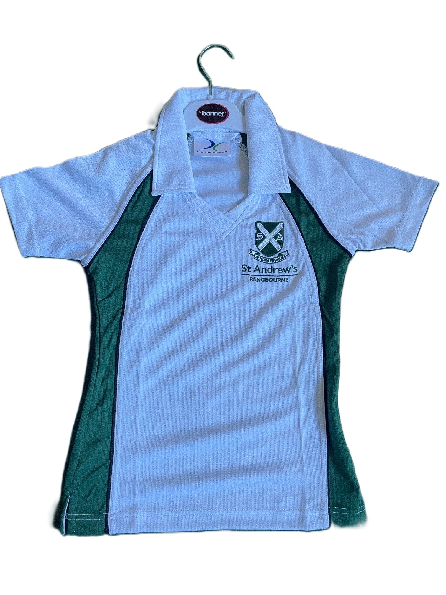 Girls White/Green Games Shirt